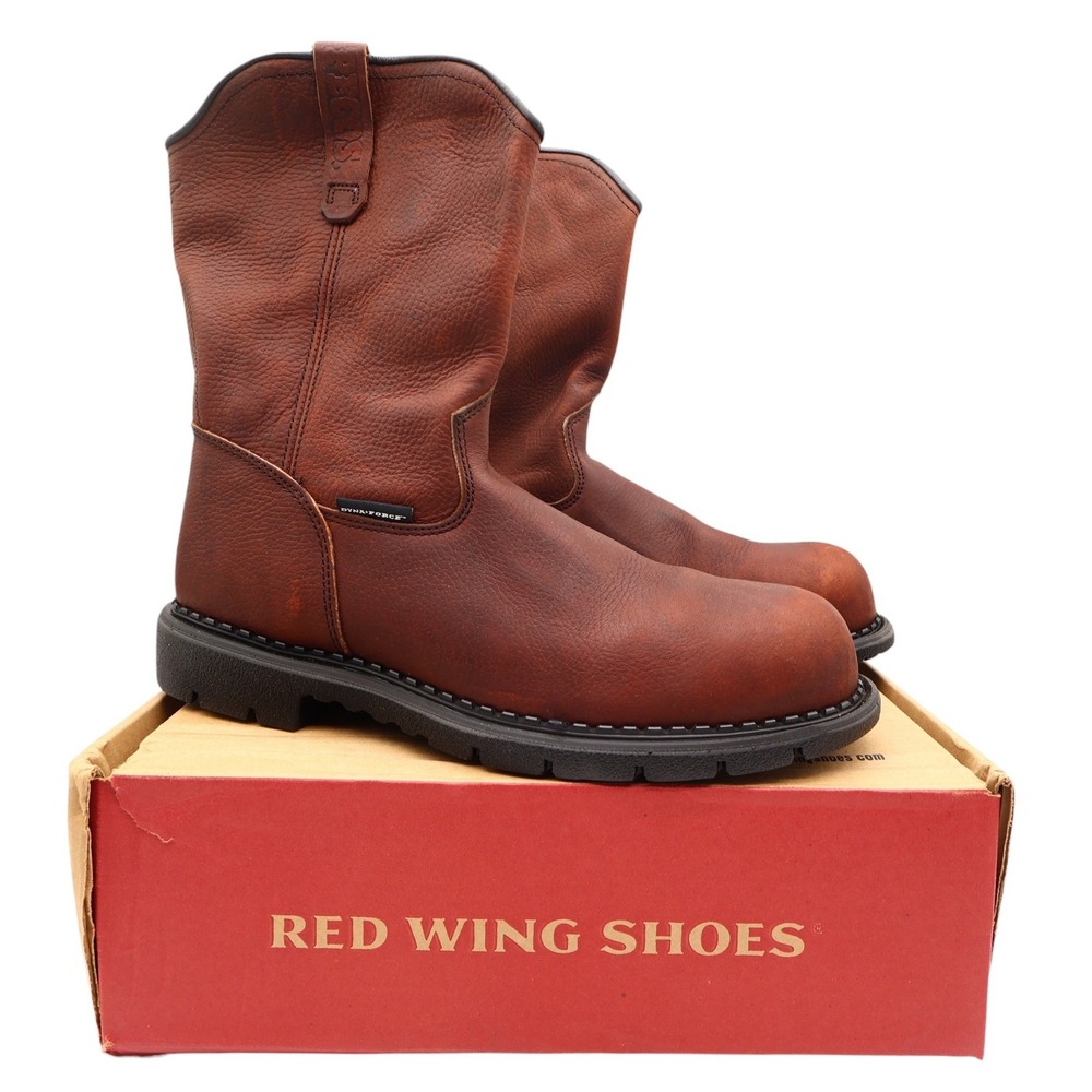 Red Wing 1149 Pecos DynaForce Work Boots Mens 13 D Brown Leather NIB